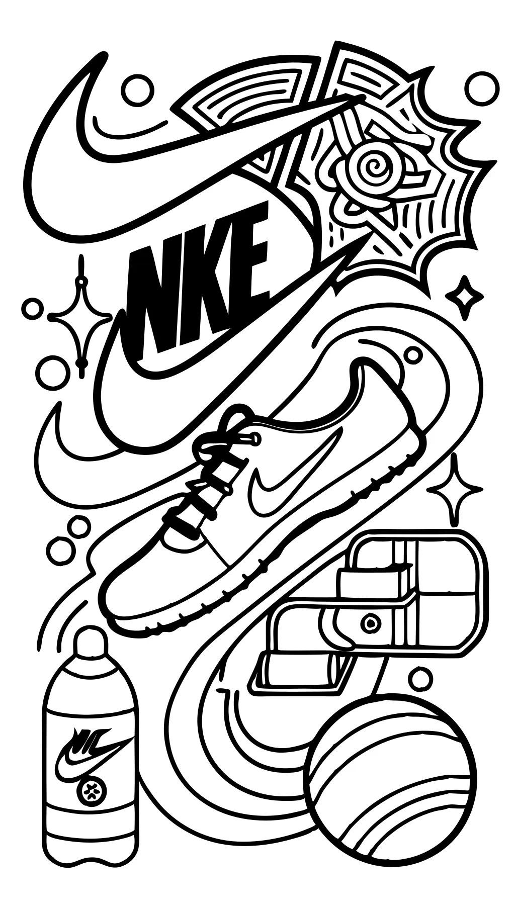 Página para colorear de Nike